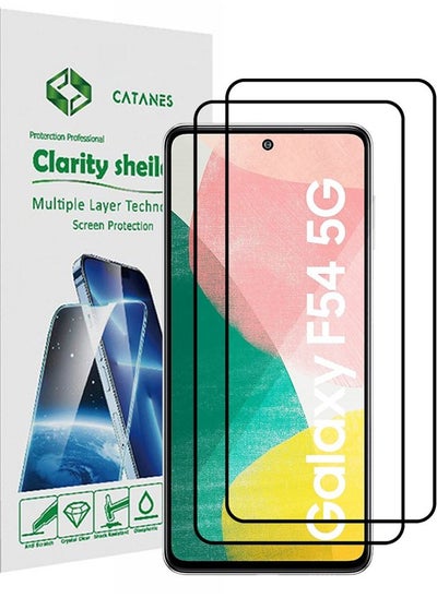 اشتري 2 Pack For Samsung Galaxy F54 5G Screen Protector Tempered Glass Full Glue Back في الامارات