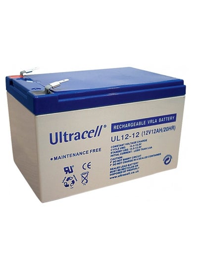 Buy Ultracell  Sealed Lead Acid Battery 12V 12A  (UL12-12) in Egypt