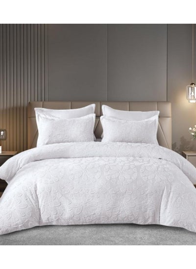 Buy COMFY WHITE EMBROIDERED COTTON KING SIZE ULTRA LUXURIOUS 6PC COMFORTER SET in UAE