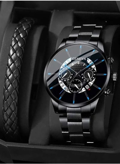 Buy Men's Stainless Steel Analog Watch Set in Saudi Arabia