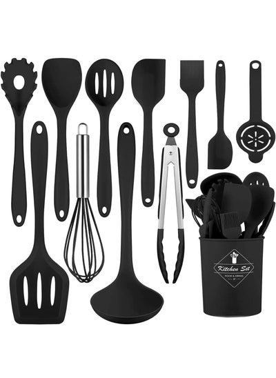 اشتري 12 Piece Kitchen Utensils Silicone Cookware Set في السعودية