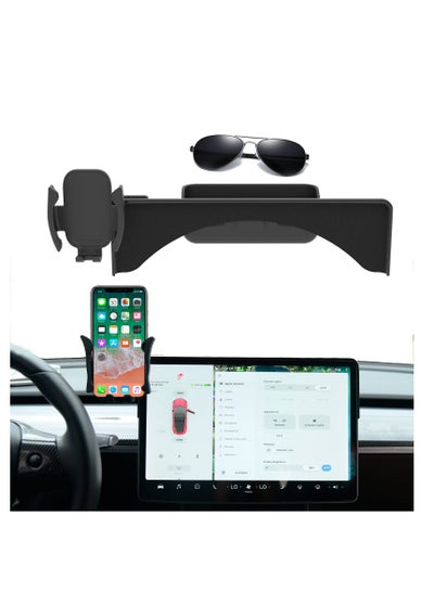 اشتري Phone Holder for Tesla Model 3, Model Y, Cell Phone Mount Upgrade Silicone Silence Screen Phone Cradle Kits في الامارات