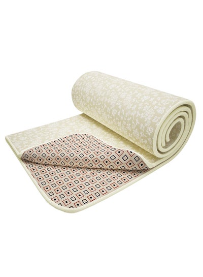 اشتري Story@Home Cotton 100% Cotton Reversible Dohar Single bed AC summer/blanket/quilt Single (Cream and Beige, 86" x 56") في الامارات