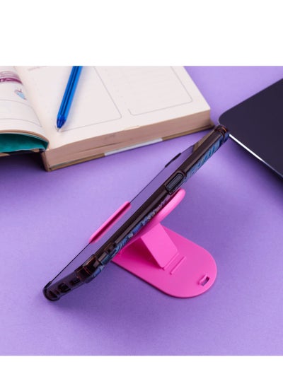 اشتري Mobile Stand - Small & Portable Cell Phone Holder For Desk, Foldable, Pocket Size -Pink في مصر