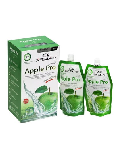 Buy Apple Pro Ammonia Free Dark Black Hair Color Cream 2/0 in Saudi Arabia