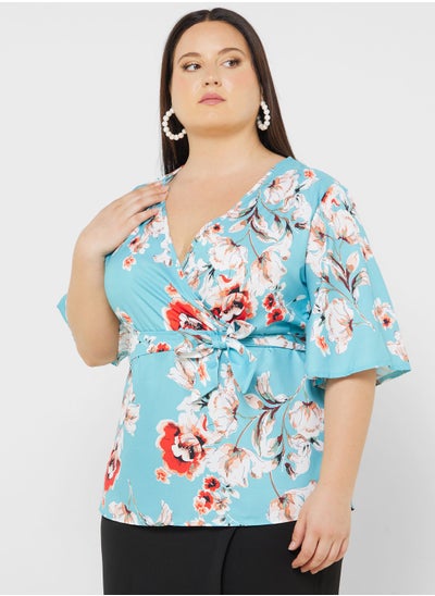 Buy Floral Wrap Top in UAE