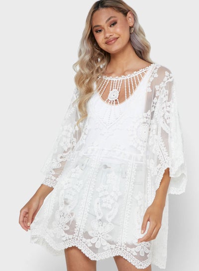 Buy Sheer Embroidered Cover Up in Saudi Arabia