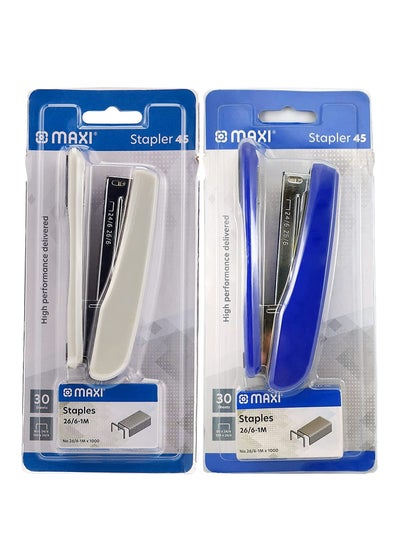 Buy 2-Pack Staplers With Pin Set Multicolour in UAE