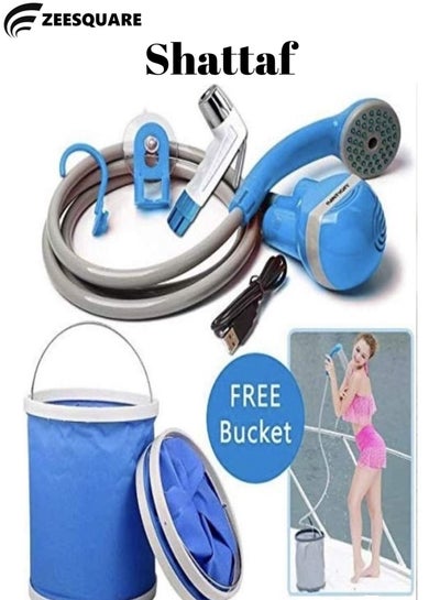 Buy Shattaf Portable Travel Bidet Spray for indoor and outdoor With Bucket in UAE