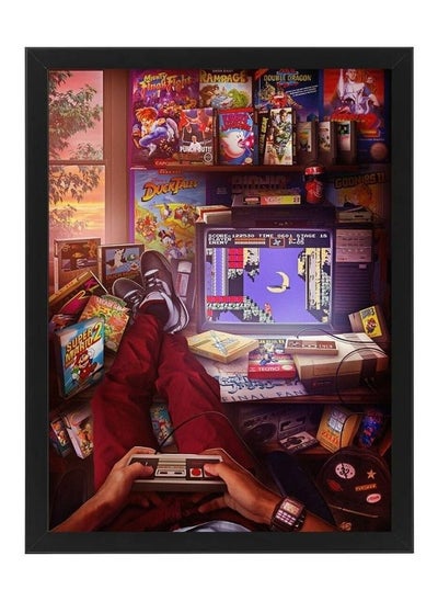 Buy Digital Wall Art Poster Frame Nintendo Retro 30X40 cm in UAE