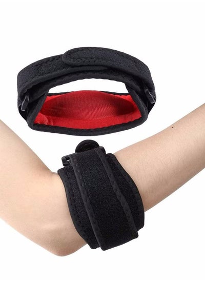 اشتري 1 PCS Elbow Support Brace for Tennis and Golfer Pain Relief or Men Women Adjustable Strap Arm Brace for EVA Compression Pad Weightlifting في السعودية