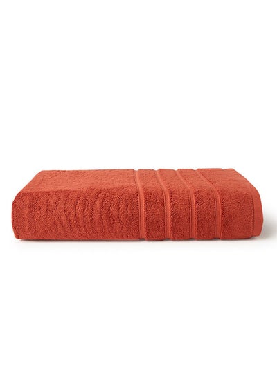 اشتري Vision -Bath Sheet 640 GSM 100% Cotton Terry 80x160 cm Luxury Feel Soft & Fluffy Super Absorbent -Quick Dry -Orange في الامارات