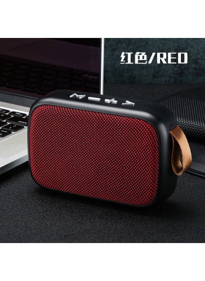 Buy G2 Fabric Bluetooth Speaker Portable Outdoor Bass TF G2 Red in UAE