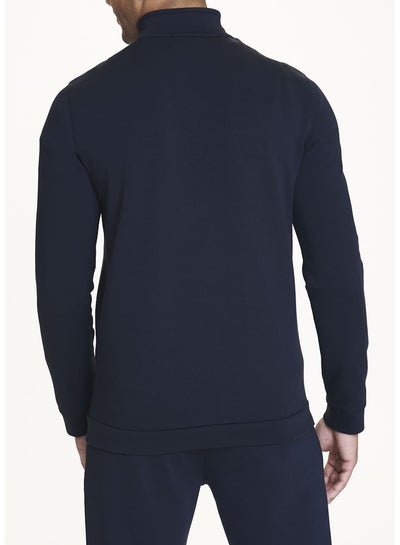 Buy T&W Navy Zip Neck Sweatshirt in Egypt