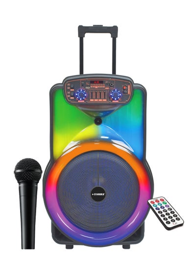 Buy Portable Trolley Speaker 20000W PMPO With Mic And Remote Control 10000mAh Battery LED Display Connection With USB, BT, FM Speaker in Saudi Arabia