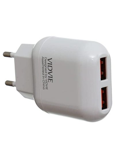 Buy Vidvie PLE219 2.4A Fast Wall Charger With iphone Cable - White in Egypt