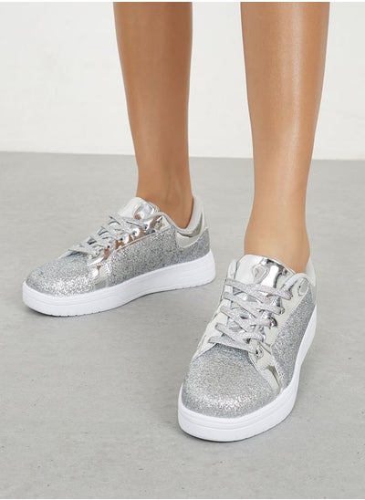 اشتري Glitter Patent Detail Platform Casual Shoes في السعودية