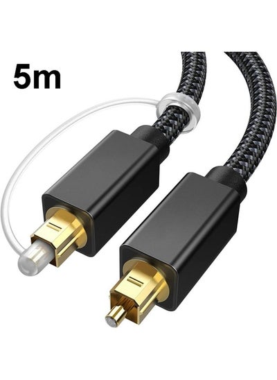 Buy 5m Digital Optical Audio Output/Input Cable Compatible With SPDIF5.1/7.1 OD5.0MM(Black) in UAE