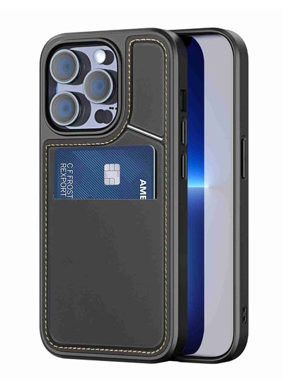 Buy DUX DUCIS Rafi II Series Case for iPhone 13 Pro Case Wallet with Kickstand and Credit Card Holder Compatible with MagSafe Leather Heavy Duty Protective Case Cover (Black) in Egypt