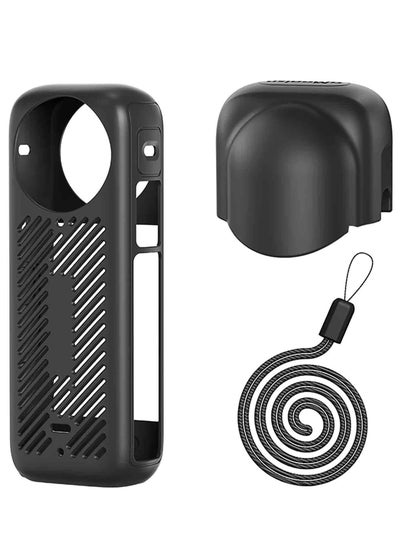 اشتري Silicone Protective Case and Accessories for Insta360 X4, Including Lens Cap - Durable Silicone Cover for Enhanced Protection of Your Insta360 One X4 Camera. في السعودية