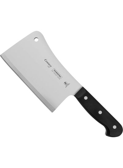 اشتري Century 6 Inches Cleaver Knife With Stainless Steel Blade And Black Polycarbonate Handle في الامارات