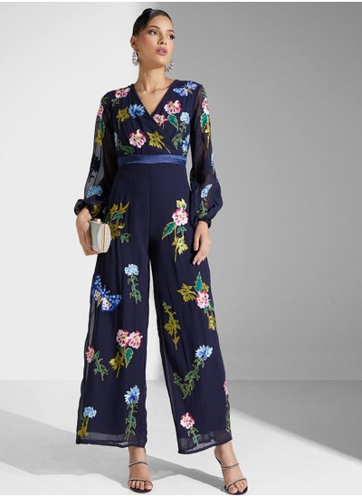 Buy Wrap Detail Floral Printed Dress in Saudi Arabia