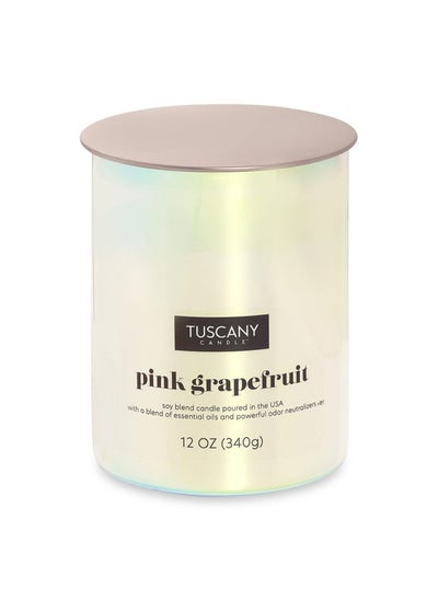 Buy Tuscany Pink Grapefruit Jar Candle, Iridescent - 12 Oz in UAE