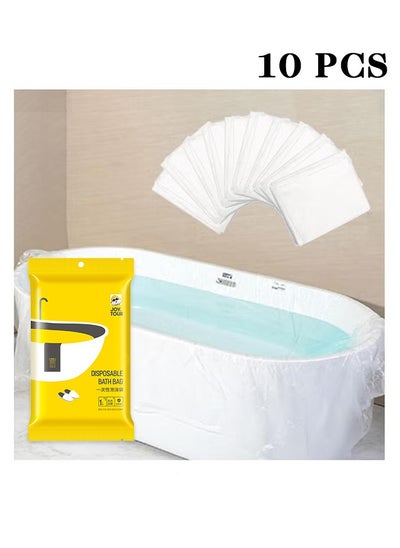 Buy 10 PCS Disposable Bathtub Cover Liner for Tub,Plastic Tub Liner Bath Bags for Solon Hotel Travel Bath in Saudi Arabia