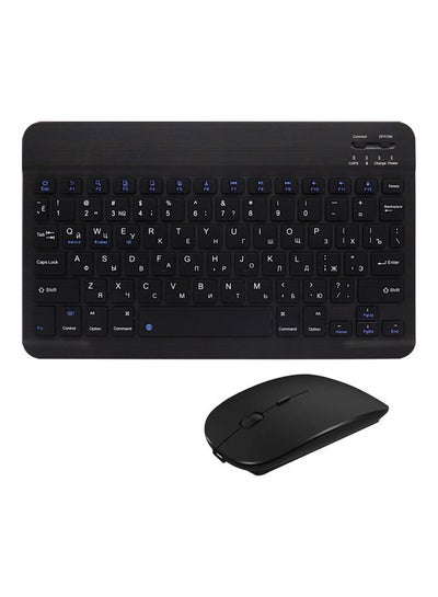 Buy 2-Piece Universal Type BT Keyboard and Mouse Set Black in Saudi Arabia