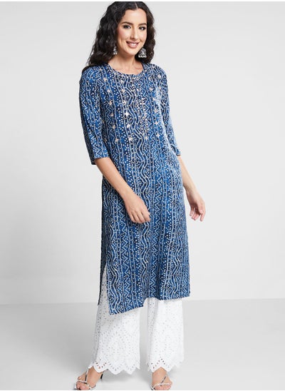 Buy Embroidered Printed Kurti in UAE