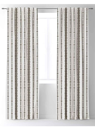 Buy Ready-Made Printed Curtain (Two Pieces Back Tape)  275x270x275 in Egypt