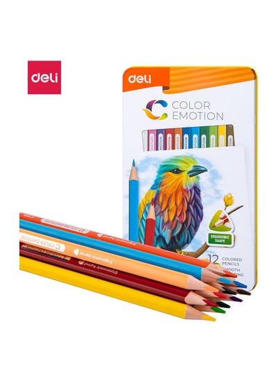 Buy 12 Colored Pencil With Metal Box in Egypt