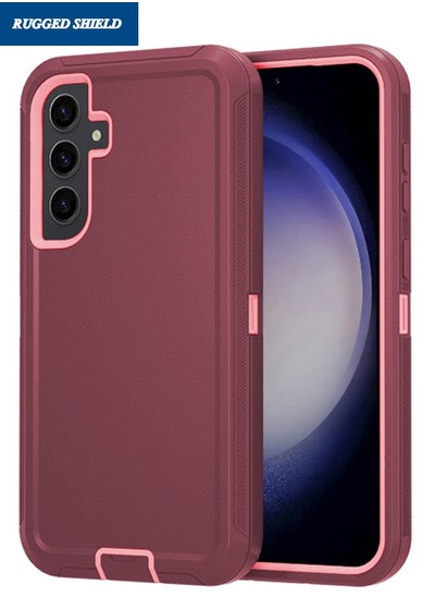 Buy Samsung Galaxy A55 5G Case, Samsung A55 Durable Shockproof 3-Layer Heavy Duty Case, [Military Grade Protective ][Shockproof] [Drop-Proof] [Dust-Proof], Back Cover for Galaxy A55 5G 2024 (RoseRed Pink) in UAE