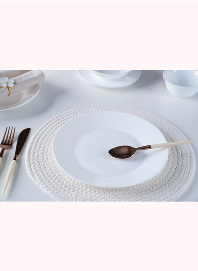 Buy Essence Dinner Plate D27 Cm -white in UAE