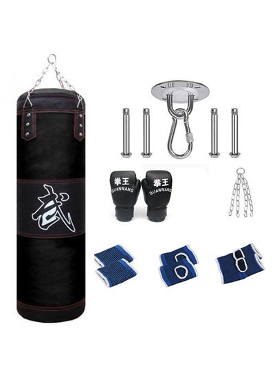 Buy Punching Bag Set for Adults with Gloves, Heavy Punching Bags Hanging,Unfilled,Length 100 cm in Saudi Arabia