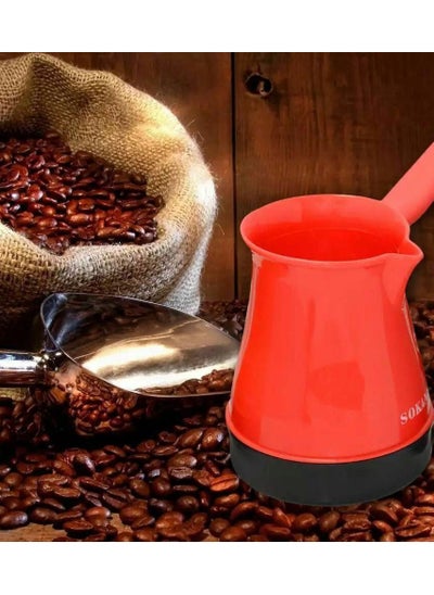 اشتري Electric kettle for making the best Bosch coffee in the fastest time, 5-cup capacity, available in red DH في مصر