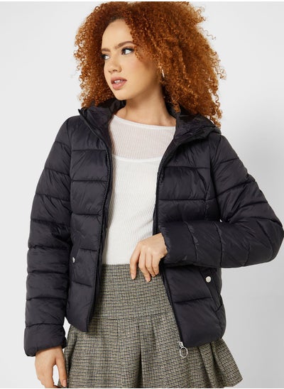 Buy Hooded Pocket Detail Jacket in UAE