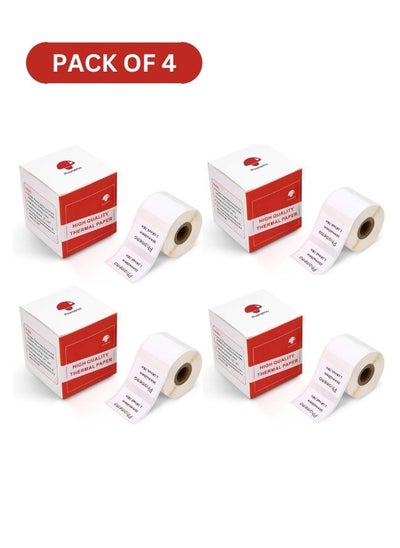 اشتري Phomemo Pack of 4 Labels For Phomemo M110 M120 M200 M220 Label Maker Printer Self-Adhesive Price Barcode في الامارات