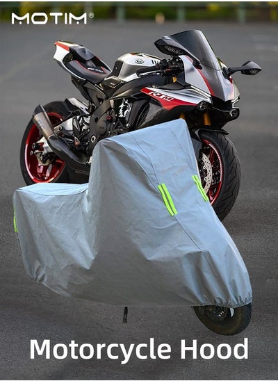 Buy Motorcycle Cover, Universal Sun Outdoor Protection Protection Dustproof Waterproof, UV Protection 210D Oxford Motorbike Cover in Saudi Arabia