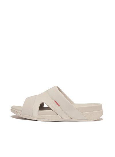 اشتري 049-788 FITFLOP GV4-A93 Freeway Iii Mens Leather-Mix Slides - Clay Grey في الامارات