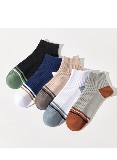 Buy Men Absorb Sweat and Deodorize Socks 5 Pairs High Quality Socks One Size Fits All in Saudi Arabia