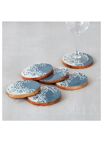 اشتري Artisan 6-Piece Wooden Coaster Set 10x10 cm في الامارات