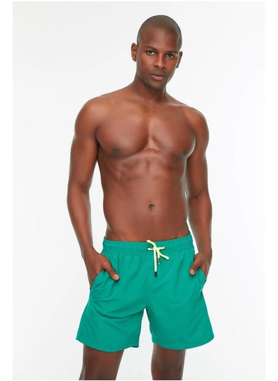 Buy Green Men's Basic Standard Size Swimsuit Sea Shorts in Egypt