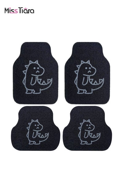 Buy 4-Piece Universal Fit Car Mat Set with Cute Dinosaur Pattern in UAE