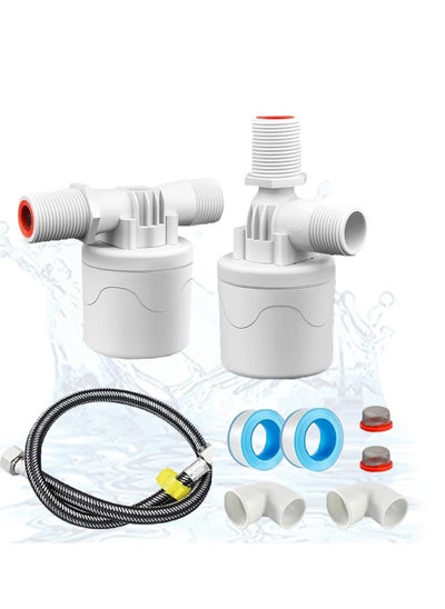 Buy 2 Pack 1/2" Water Float Valve, Automatic Water Level Control Float Valve, Suitable for Water Tanks, Pools, Tower, Distiller in Saudi Arabia