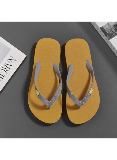 اشتري 2023 Mens Summer Slides Non-slip Sport Sandals Beach Flip-Flops 2588 orange Gray في السعودية