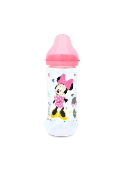 اشتري Minnie Mouse Baby Feeding Regular Neck Bottle 6 Months  250Ml 80Z في الامارات