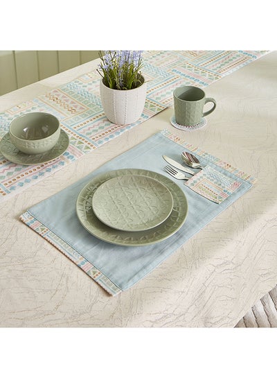 Buy Glimmer Geo Solid Placemat with Printed Pocket 48x33 cm in Saudi Arabia