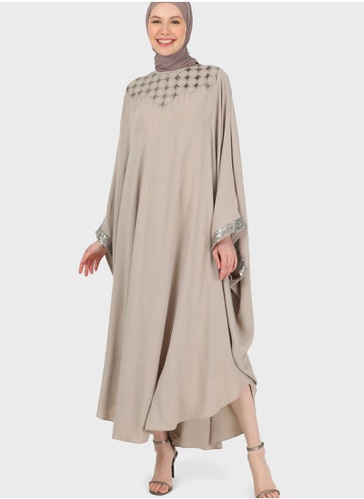 Buy Embroidered Cape Sleeve Abaya in UAE