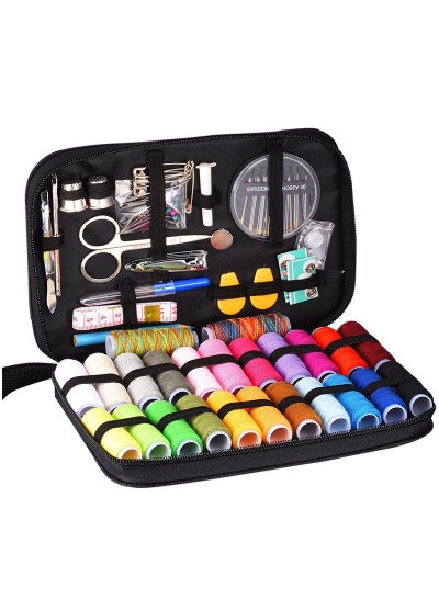 اشتري 24 Color Thread Travel 98 Piece Combination Sewing Set Needle and Thread Bag Portable في السعودية